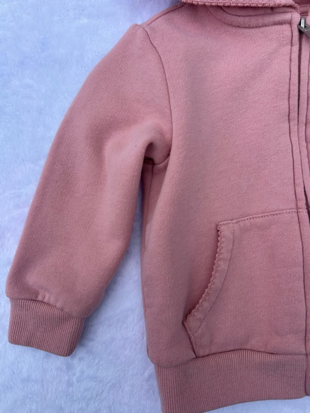 Ralph Lauren Dusty Pink Hooded Zip-Up Sweatshirt - Kids
